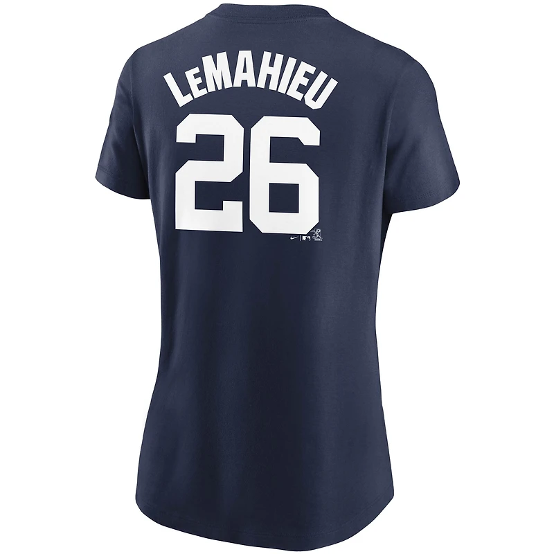 T-shirt avec nom et numéro Nike DJ LeMahieu pour femme, bleu marine, New York Yankees