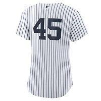 maillot Nike Gerrit Cole blanc pour femme, réplique du domicile des Yankees de New York