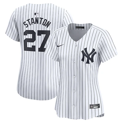 Maillot Nike Giancarlo Stanton pour femme, blanc, New York Yankees, domicile, joueur limité