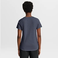 Women's Nike Heather Navy New York Yankees Arched Tri-Blend T-Shirt