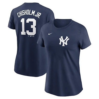 Women's Nike Jazz Chisholm Jr. Navy New York Yankees Fuse Name & Number T-Shirt