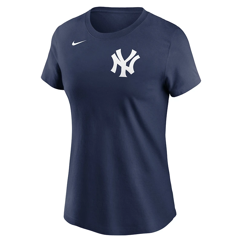 Women's Nike Max Fried Navy New York Yankees Cooperstown Collection Fuse Name & Number T-Shirt