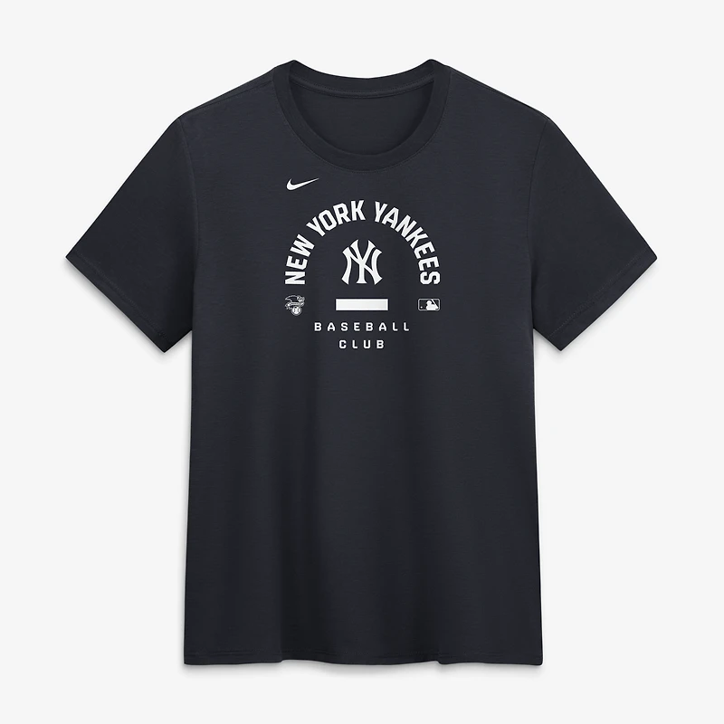 Women's Nike Navy New York Yankees Authentic Collection Early Work Tri-Blend Dri-FIT T-Shirt