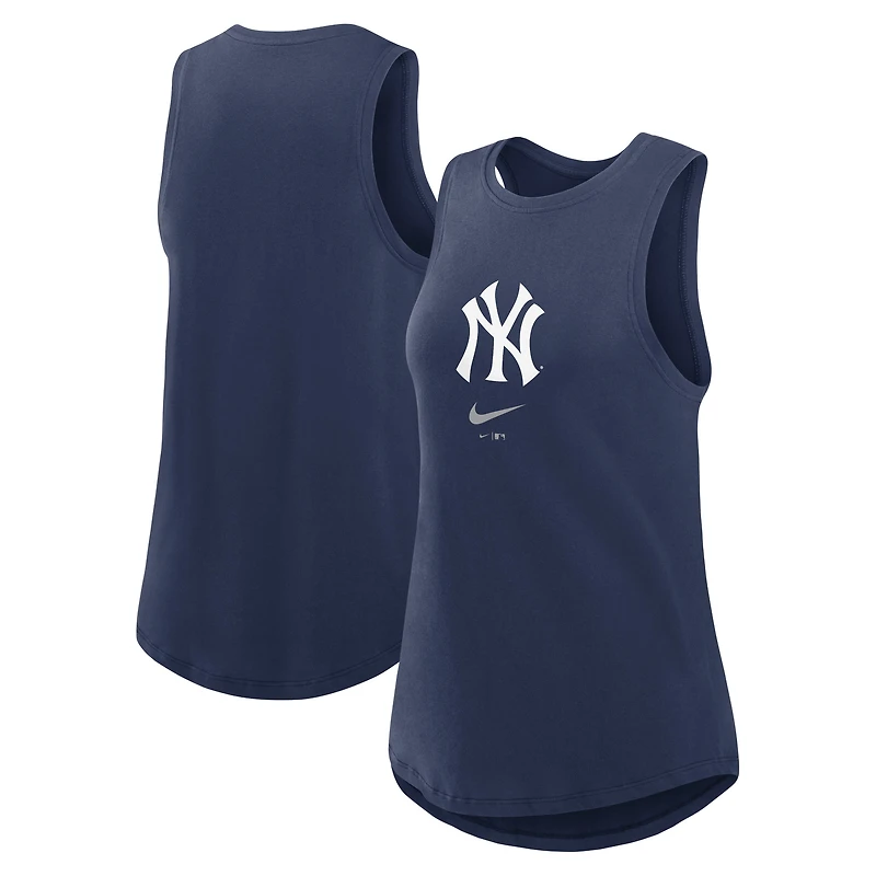 Women's Nike Navy New York Yankees Legacy Icon High Neck Dri-FIT Tank Top