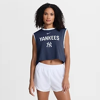 Débardeur court ample Dri-FIT Nike pour femme, bleu marine, New York Yankees Primetime
