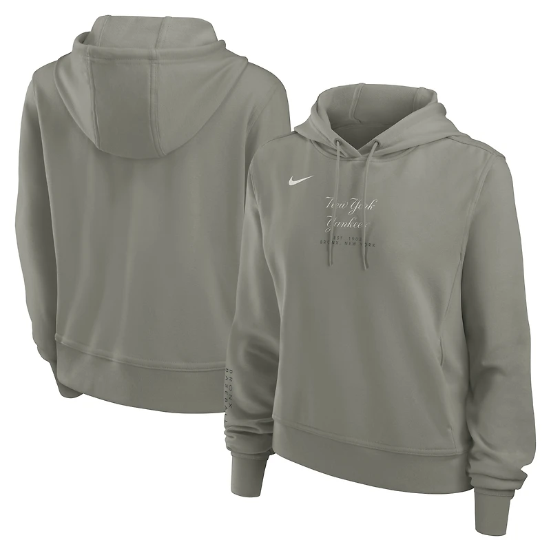 Women's Nike Olive New York Yankees One Tri-Blend Dri-FIT Hoodie