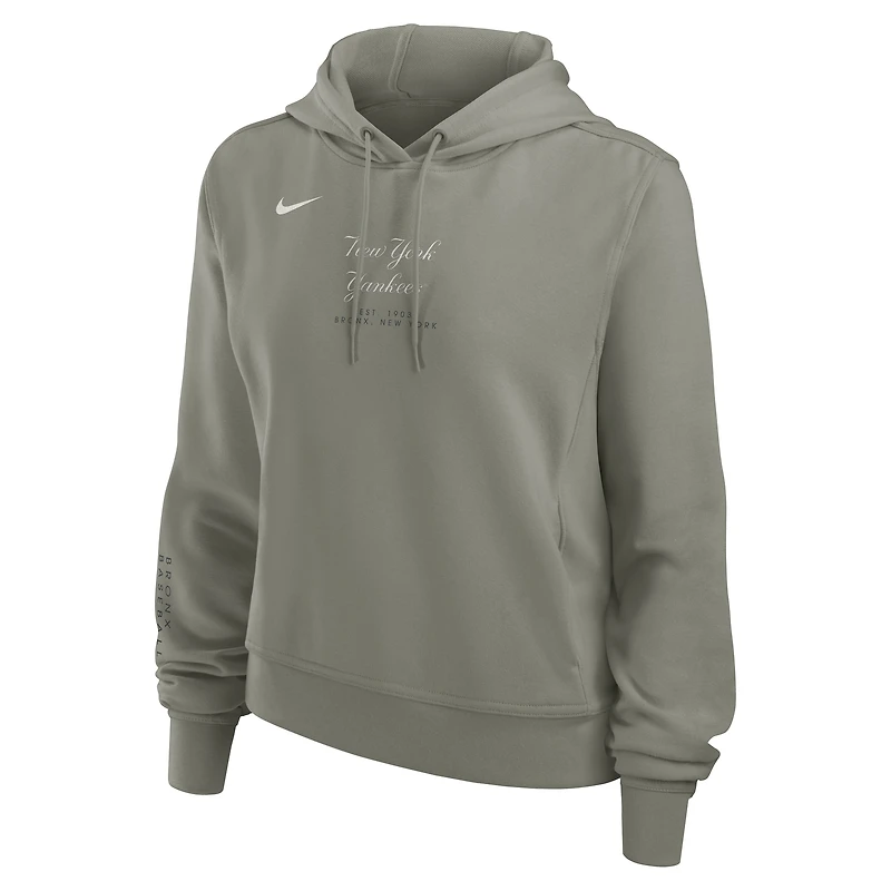 Women's Nike Olive New York Yankees One Tri-Blend Dri-FIT Hoodie