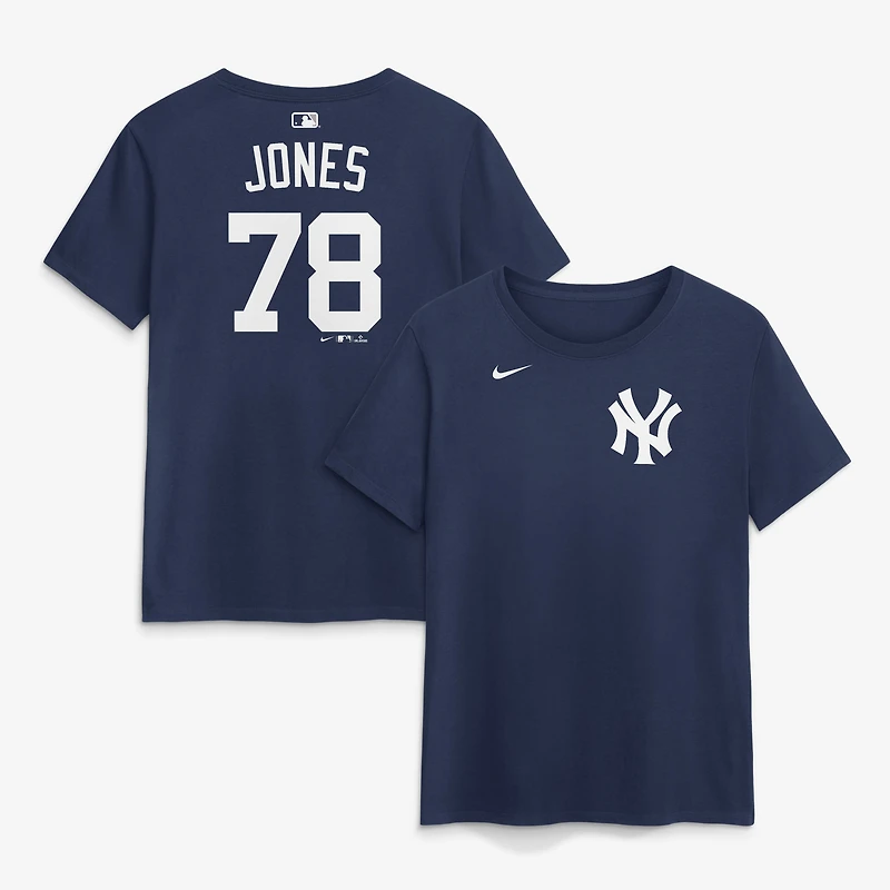 Women's Nike Spencer Jones Navy New York Yankees Home Name & Number T-Shirt