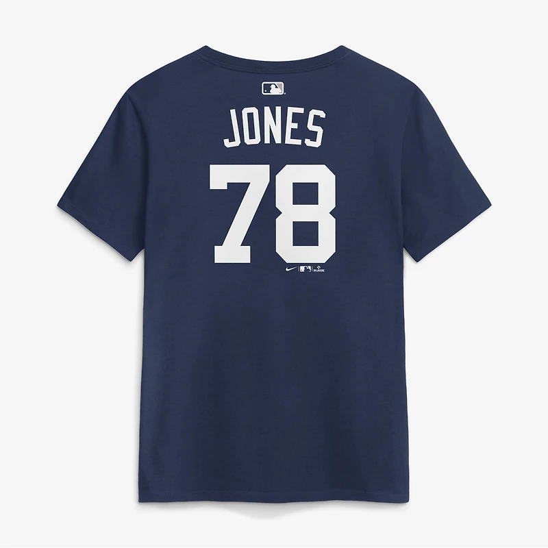 Women's Nike Spencer Jones Navy New York Yankees Home Name & Number T-Shirt
