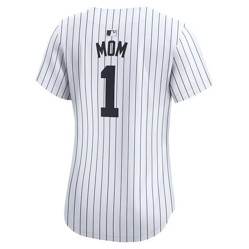 Women's Nike White New York Yankees #1 Mom Home Limited Jersey