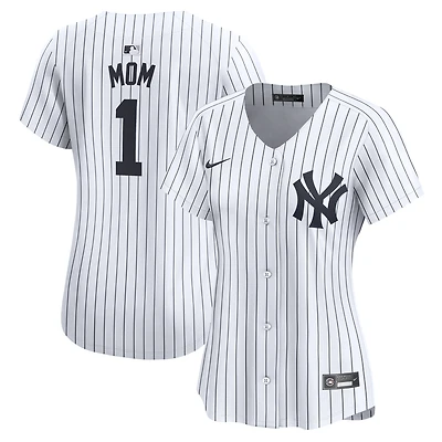 Women's Nike White New York Yankees #1 Mom Home Limited Jersey