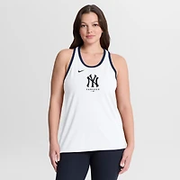 Débardeur dos nageur Nike blanc New York Yankees Tri-Blend Dri-FIT pour femme