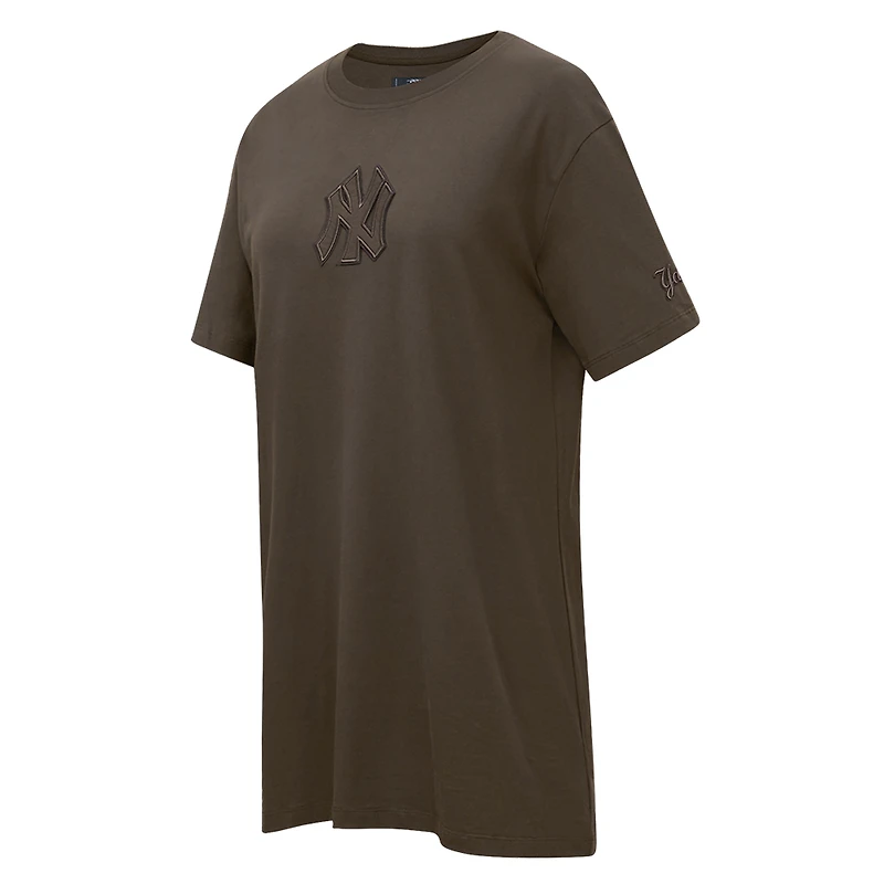Women's Pro Standard Brown New York Yankees Neutral T-Shirt Dress