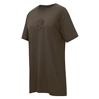 Women's Pro Standard Brown New York Yankees Neutral T-Shirt Dress