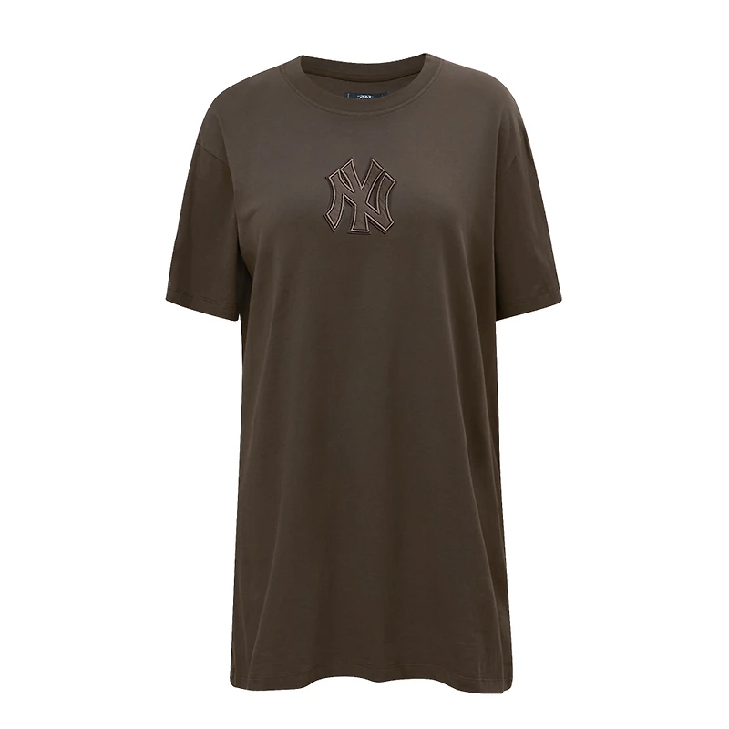 Women's Pro Standard Brown New York Yankees Neutral T-Shirt Dress