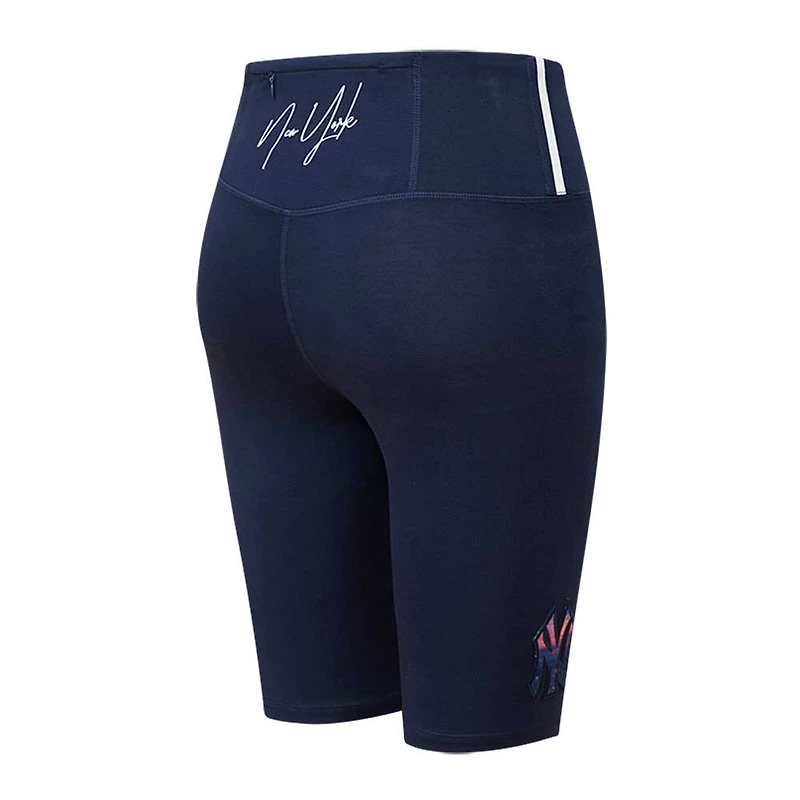 Women's Pro Standard Navy New York Yankees City Scape Bike Shorts