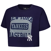 Women's Pro Standard Navy New York Yankees Made To Play Boxy Cropped T-Shirt