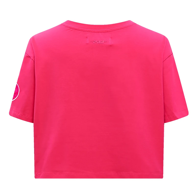 Women's Pro Standard Pink New York Yankees Triple Boxy Cropped T-Shirt