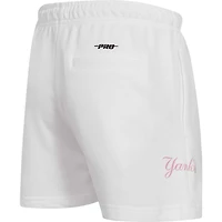 Short néon délavé des New York Yankees Pro Standard pour femme, blanc
