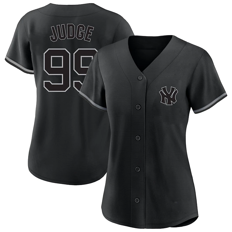Maillot de mode grande taille Aaron Judge noir des Yankees New York, nom et numéro du joueur