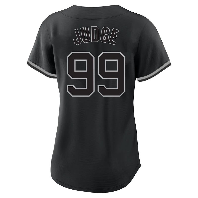 Maillot de mode grande taille Aaron Judge noir des Yankees New York, nom et numéro du joueur