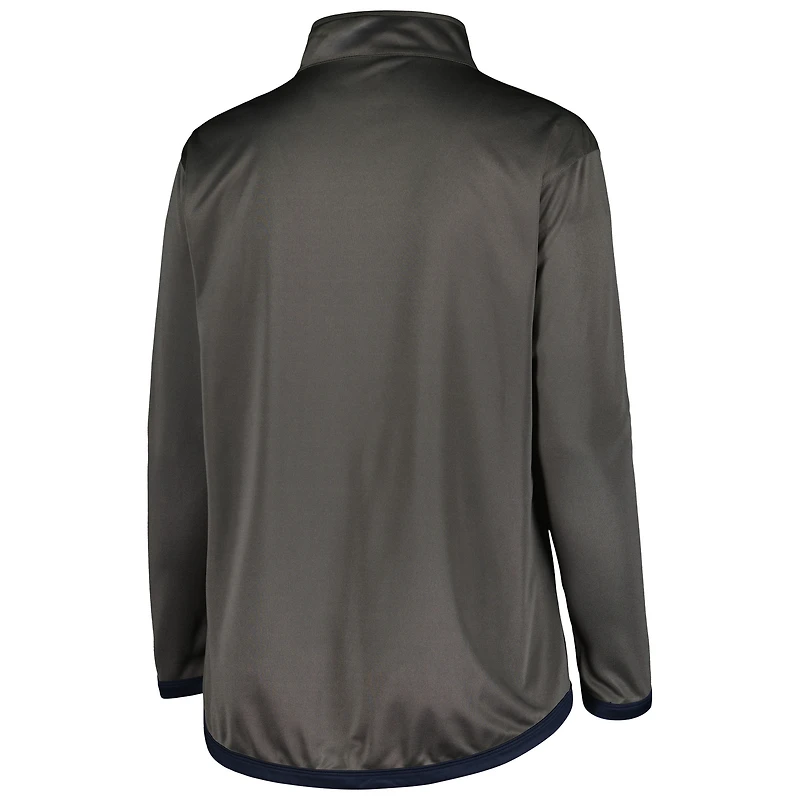Veste à quart de zip taille plus Profile Charcoal New York Yankees pour femme