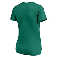 Women's Profile  Kelly Green New York Yankees Plus Celtic V-Neck T-Shirt