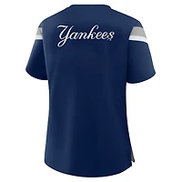 Women's Profile  Navy New York Yankees Lace-Up T-Shirt