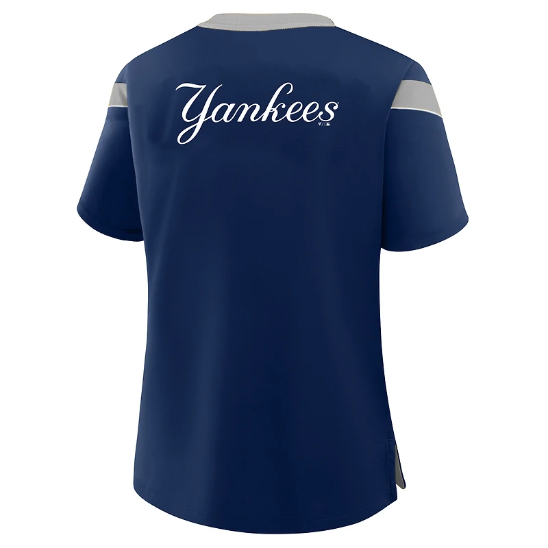 Women's Profile Navy New York Yankees Plus Lace-Up T-Shirt