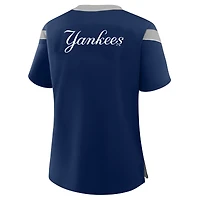 Women's Profile Navy New York Yankees Plus Lace-Up T-Shirt