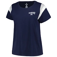 T-shirt à encolure dégagée grande taille Profile pour femmes, New York Yankees, bleu marine