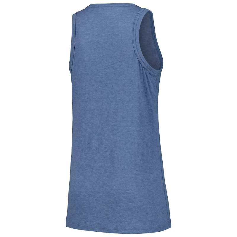 Women's Soft as a Grape Navy New York Yankees Gauze High Neck Tank Top