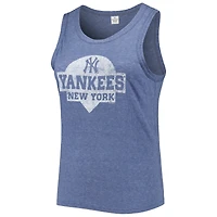 Débardeur à col montant en mélange de trois matières, bleu marine, pour femme, New York Yankees, grandes tailles.