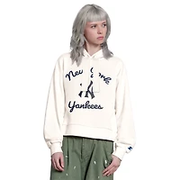 Sweat à capuche Starter Cream pour femme, modèle Baseline des Yankees de New York