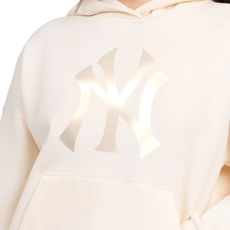 Sweat à capuche décontracté New York Yankees Pastel Starter Cream pour femme
