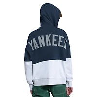 Women's Starter Navy/Heather Gray New York Yankees Wishbone Full-Zip Hoodie