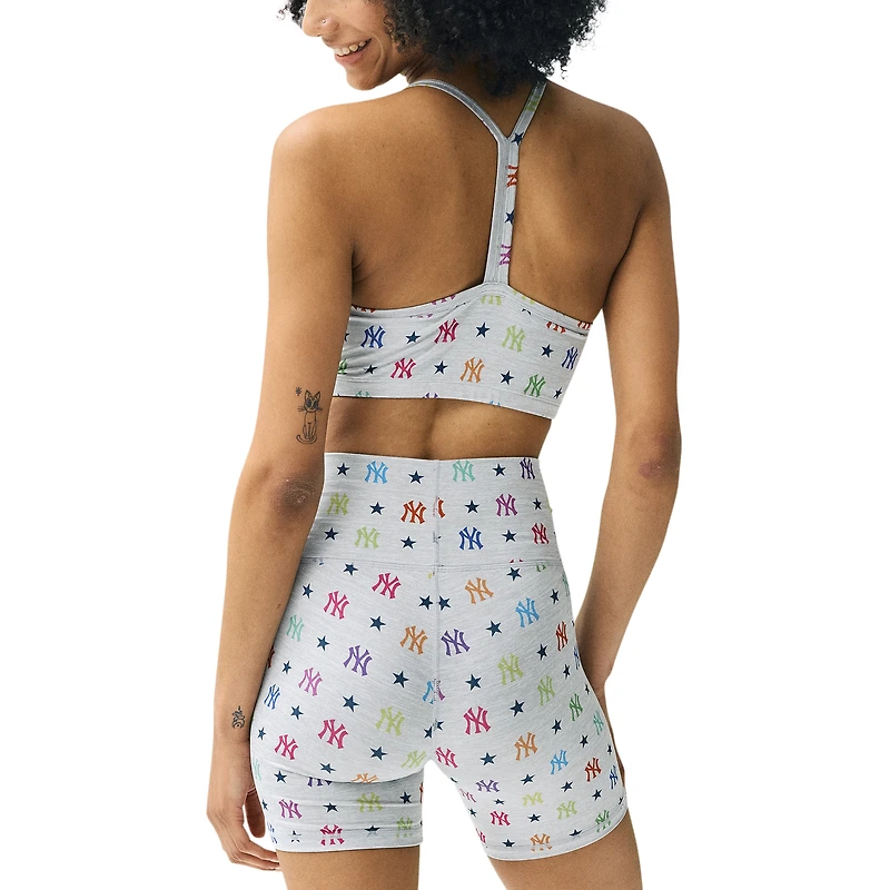 Short arc-en-ciel TLC des New York Yankees Terez gris pour femme