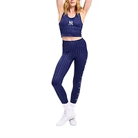 Débardeur court imprimé Terez bleu marine New York Yankees pour femme