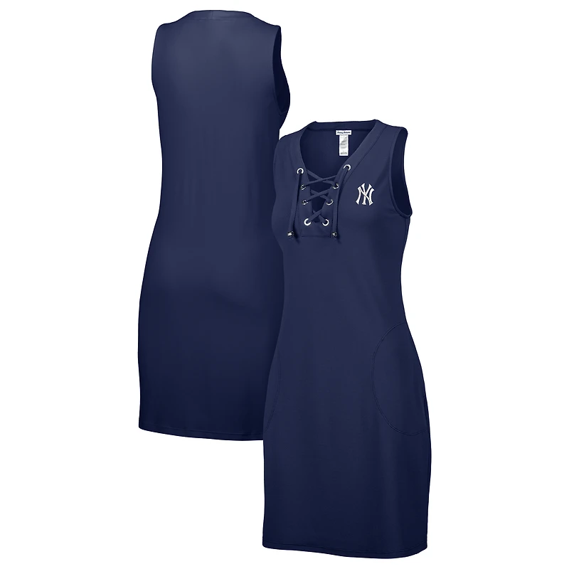 Women's Tommy Bahama Navy New York Yankees Island Cays Lace-Up Spa Dress