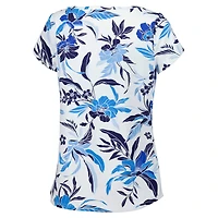 Women's Tommy Bahama  White New York Yankees Aubrey Romantic Blooms IslandZone T-Shirt