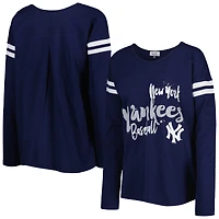 Women's Touch Navy New York Yankees Free Agent Long Sleeve T-Shirt