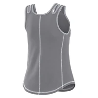Women's WEAR by Erin Andrews Gray New York Yankees Contrast Stitch Tank Top