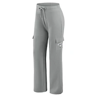 Women's WEAR by Erin Andrews Gray New York Yankees Plus Waffle-Knit Long-Sleeve Hoodie & Lounge Pant Set