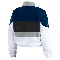 Women's WEAR by Erin Andrews  Navy/White New York Yankees Racing Full-Zip Jacket