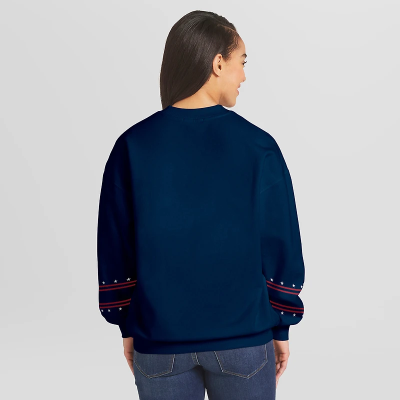 Sweat-shirt polaire épais bleu marine New York Yankees de la marque WEAR by Erin Andrews pour femme