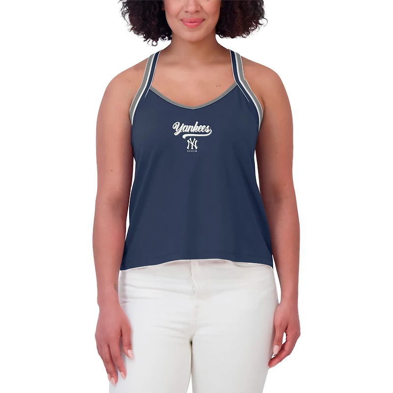 Débardeur bleu marine à bretelles croisées WEAR by Erin Andrews pour femmes des Yankees de New York