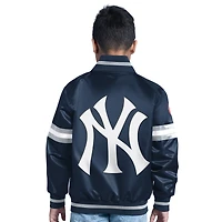 Veste universitaire à boutons-pression pour jeunes New York Yankees Scrimmage Starter Navy