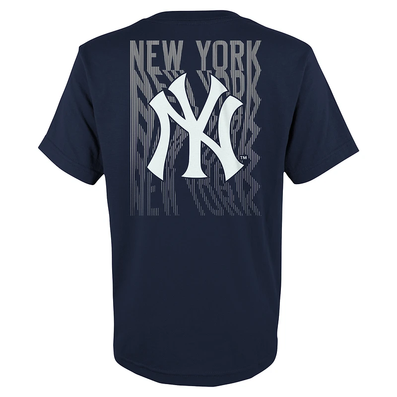 T-shirt Curveball des Yankees de New York fanatiques pour jeunes, bleu marine
