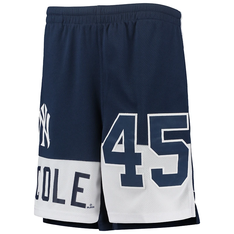 Short Gerrit Cole Navy New York Yankees Pandemonium Name & Number pour jeune