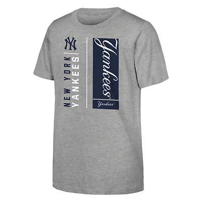 T-shirt gris chiné pour jeunes des Yankees de New York The MVP